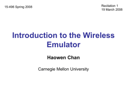 Emulator - Carnegie Mellon School of Computer Science