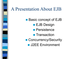 What is EJB - School of Computing and Engineering