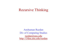 Recursive Thinking - Arizona State University