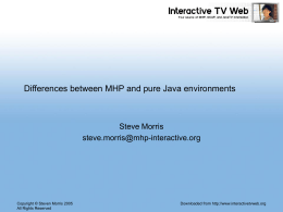 MHP vs. Java – The Differences