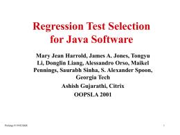 Regression Test Selection for Java Software