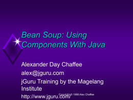 Bean Soup: Using Components With Java