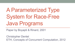 A Parameterized Type System for Race