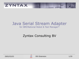Java Serial Stream Extension for Rational Robot