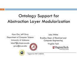 Ontology Support for Abstraction Layer Modularization