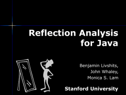 Reflection Analysis for Java - Suif