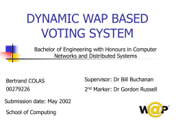 WAP Based Voting System