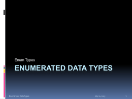 Enumerated DATA Types