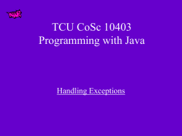 12-Handling Exceptions