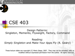 Factory and Flyweight Design Patterns