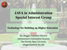 JAVA in Administration - Special Interest Group