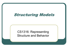 Structuring Models