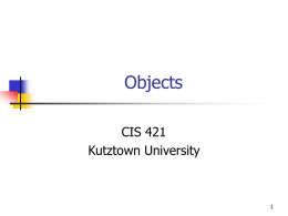 Objects - Kutztown University