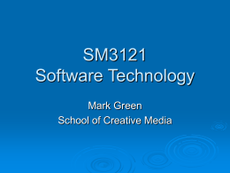 SM3121 Software Technology