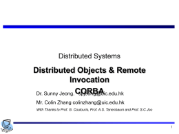 Distributed Object & Remote invocation