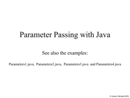 Parameter passing in Java (PowerPoint)