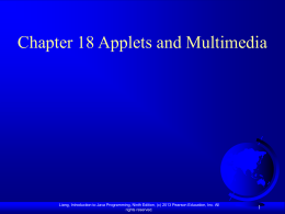Chapter 18, Applets and Multimedia