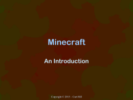 An introduction to Minecraft