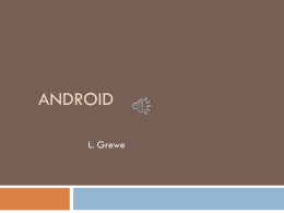 Android intro lecture