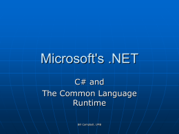 Microsoft`s .NET