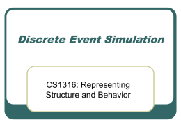 Discrete Event Simulation