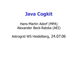 JavaCoG - AstroGrid-D