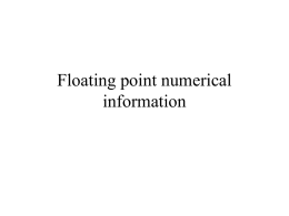 Floating point numer..