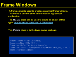 Powerpoint lecture on Frame Applications