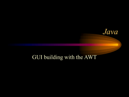 GUI Building