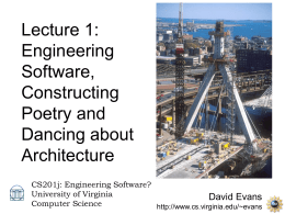 Lecture 1 - University of Virginia