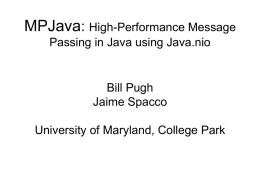 MPJava: High-Performance Message Passing in Java using Java.nio