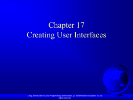 Chapter 17, GUI components