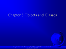 Chapter 6 Objects and Classes
