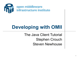 OMII Java Development