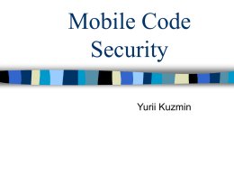 Mobile Code Security