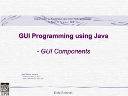 Java GUI Programming - Department of Computer and Information