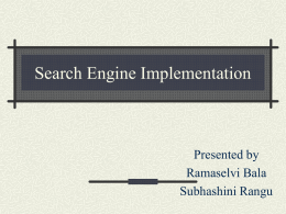 Search Engine Implementation