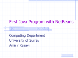 First Java Program with NetBeans