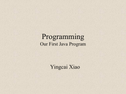 First Program