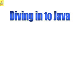 Week 5 – Diving into Java