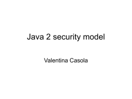 Java security - UniNa STiDuE