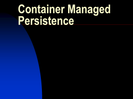 Contain Managed Persistence