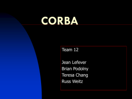Team 12: CORBA