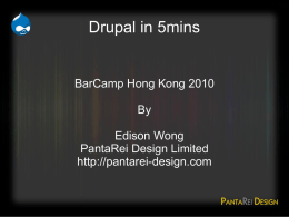 Drupal in 5mins BarCamp Hong Kong 2010 By Edison Wong