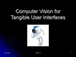 Computer Vision for Tangible User Interfaces