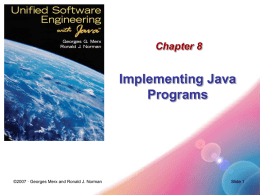 Implementing Java Programs