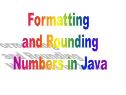 Formatting Numbers and Splitting Strings