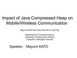 Impact of Java Compressed Heap on Mobile