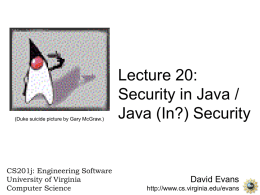 Lecture 20 - University of Virginia