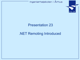 NET Remoting